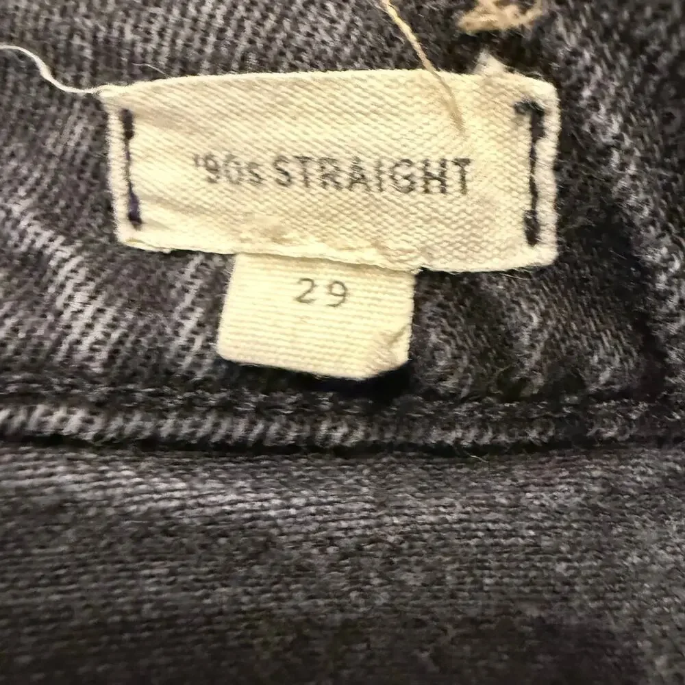 Madewell Women's 90's straight black cutoff jeans, patch pockets, Size 29